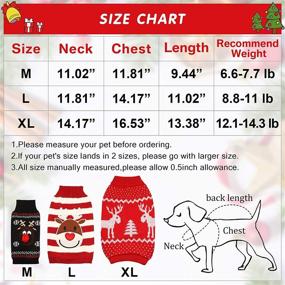 img 2 attached to 🐶 Adorable and Cozy: 3-Piece Stylish Pet Christmas Sweaters - Reindeer Design – X-Large