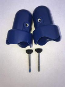 img 2 attached to 🔵 Blue Skywalker Trampolines Large Trampoline Enclosure Pole Caps - 2-Piece Set