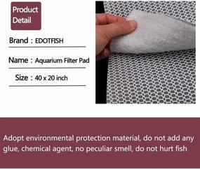 img 3 attached to 🐠 EDOTFISH Aquarium Filter Pad: Premium Replacement Media for Fish Tanks & Ponds - 40 x 20 Inches