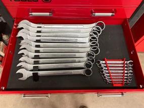 img 2 attached to 🛠️ ToolBox Widget - Modular Angled Large Wrench Organizer - Ideal Organizer for Mechanics, Efficient Storage Solution with Conforming Slots - 1 Kit