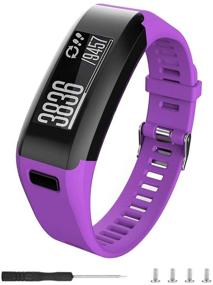 img 4 attached to Garmin Vivosmart Replacement Silicone Purple