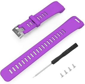 img 1 attached to Garmin Vivosmart Replacement Silicone Purple
