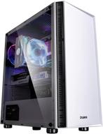 🖥️ zalman r2 white atx mid tower gaming pc case - enhanced cooling system, mesh front panel, tempered glass, spectrum rgb led fan - white logo