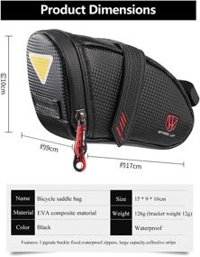 img 2 attached to CamGo Bike Seat Pack: Waterproof Cycling Storage Bag with Reflective Stripe – Ultimate Wedge Saddle Bag for Tools & Accessories