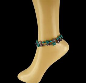 img 2 attached to 🐢 Handmade Turquoise Anklet or Bracelet with Turtle and Starfish- Blue Color Bead- Beautifully Crafted