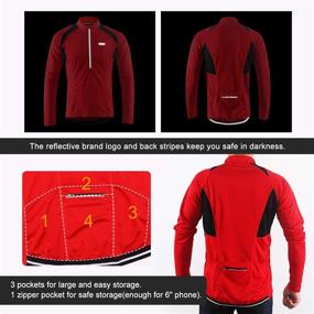 img 1 attached to 🚴 ARSUXEO Men's Long Sleeve Half Zipper Cycling Jerseys MTB Bike Shirts 6031 - Enhanced for SEO