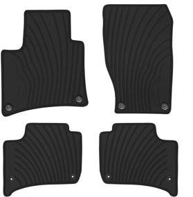 img 1 attached to Premium Custom Fit Car Floor Mats for Porsche Cayenne 2011-2018 - Full Black Rubber Auto Liners Set | Waterproof, All-Weather Protection & Heavy Duty | Odorless - SAN AUTO