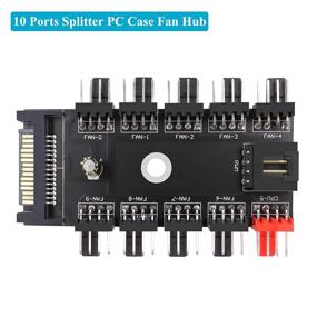 img 2 attached to Fancasee: 4-Pin PWM Fan Power Supply Cable - 10 Way Splitter Hub for ATX Computer Case Fans