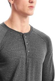 img 1 attached to 👕 Heather Slate Sleeve Henley Shirts: Trendy Men's Clothing for a Stylish Wardrobe