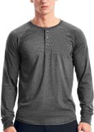 👕 heather slate sleeve henley shirts: trendy men's clothing for a stylish wardrobe logo