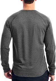 img 2 attached to 👕 Heather Slate Sleeve Henley Shirts: Trendy Men's Clothing for a Stylish Wardrobe