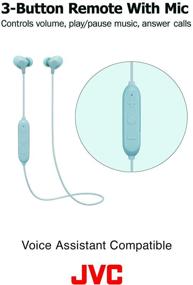 img 2 attached to 🎧 JVC HA-FX22W: Wireless Bluetooth 5.0 Earbuds with Air Cushion Support, Sweatproof IPX2 Design, 6.5 Hour Battery, Mint Color