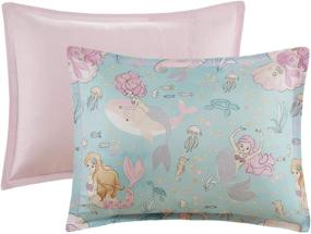 img 3 attached to 🧜 Mi Zone Kids Cozy Comforter Set: Colorful Fun Design for All Seasons, Girls Bedroom Décor - Full/Queen Size Darya Mystical Mermaid Fantasy Aqua/Pink 4 Piece Bedding Set