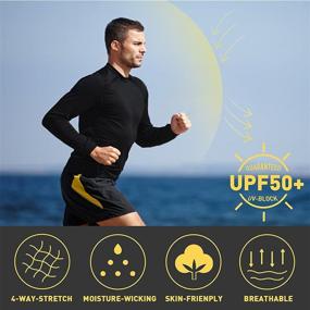 img 1 attached to Ultimate UV Protection: Men's UPF 50+ Long Sleeve Sun Shirts - Quick Dry & Lightweight for Hiking, Fishing, and Swimming