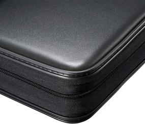 img 1 attached to 📀 Sanwa 160 Large Capacity CD Case: Portable DVD/VCD Storage with EVA Protective Blu-ray Wallet, Handle for Car, Home, Office, Travel (Black)