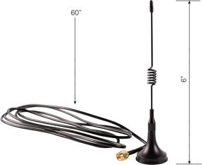 img 1 attached to 📡 Electrodepot 433 MHz Unity Gain Omni Antenna: 6" with Magnetic Base & Male SMA Connector - 50 Ohm Impedance