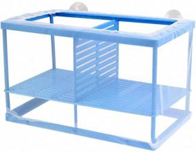 img 1 attached to XMHF Aquatic Fish Breeder Box - Net Breeder Hatchery Incubator for Isolation, Separation, and Hatchery Purposes - White and Blue