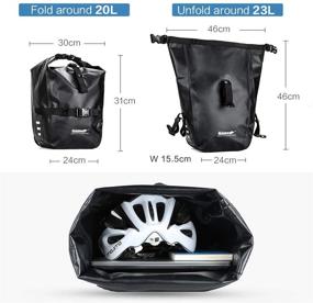 img 2 attached to 🚲 Rhinowalk 20L Bike Pannier Bag: Waterproof, Durable, and Spacious Trunk Bag for Cycling and Traveling