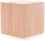 🔲 1 solid wood block cube - 5 inch size logo