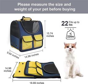 img 1 attached to 🐱 YAOJIALVSE Cat Backpack: Pet Carrier for Small Dogs, Airline Approved & Hiking-Compatible – Holds Pets Up to 22 lbs