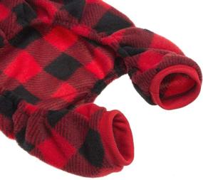 img 2 attached to 🐶 Cozy and Stylish: SCENEREAL Pet Pajamas for Dogs - Red Plaid Sweaters for Comfy and Fashionable Canine