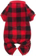 🐶 cozy and stylish: scenereal pet pajamas for dogs - red plaid sweaters for comfy and fashionable canine логотип