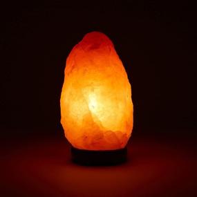 img 2 attached to 🔮 Himalayan Salt Lamp - 8-10 Inch (7-11 Pound) with Dimmer Switch - Handcrafted and All-Natural, Including Wooden Base and Spare Bulb