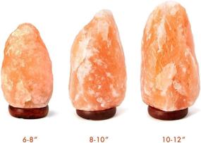 img 1 attached to 🔮 Himalayan Salt Lamp - 8-10 Inch (7-11 Pound) with Dimmer Switch - Handcrafted and All-Natural, Including Wooden Base and Spare Bulb