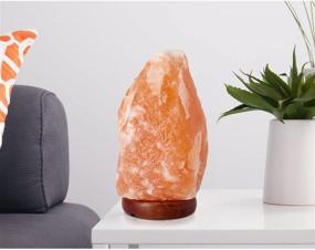 img 3 attached to 🔮 Himalayan Salt Lamp - 8-10 Inch (7-11 Pound) with Dimmer Switch - Handcrafted and All-Natural, Including Wooden Base and Spare Bulb