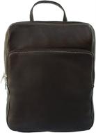 piel leather pocket backpack chocolate логотип