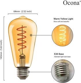 img 3 attached to 🌻 Medium Yellow Vintage Edison-Equivalent Bulb