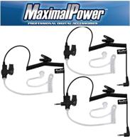 🎧 maximalpower rhf 617-1n x3 3.5mm receiver/listen only surveillance headset earpiece, 3 pack: high-quality audio solution for enhanced monitoring and covert operations logo