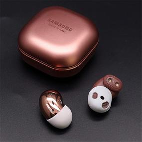 img 3 attached to Силиконовые насадки для ушей для Samsung Galaxy Buds Live, герметичный звук, антикоррозионная непротивоскользящая силиконовая обложка для наушников с прозрачной защитной заглушкой от пыли (белого цвета)