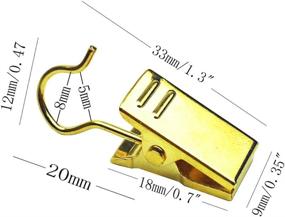 img 3 attached to 📸 Hyamass Set of 50 Metal Hook Clips for Hanging Curtains, Wire Holders for Home Decoration, Photo and Art Craft Display in Light Gold