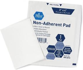 img 2 attached to 🩹 Medpride Sterile Non-Adherent Pads, 100-Pack, 3” x 4”, Non-Adhesive Wound Dressing, Highly Absorbent & Non-Stick, Painless Removal-Switch, Individually Wrapped for Extra Protection: Premium Quality Pads for Wound Care