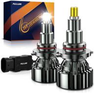 💡 pulilang 9005/hb3 led headlight bulbs: ultra-bright 60w 16000lm conversion kit, 360° full emitting, 6000k xenon white logo