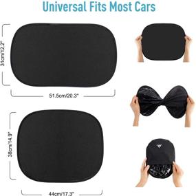 img 1 attached to 🚗 JOJOY LUX Car Window Shade, 4 Pack Baby Car Sun Shades with UV Protection for Car Side Window, Available in 2 Sizes and 2 Colors