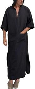 img 3 attached to 👗 Comfortable and Stylish Makkrom V Neck Sleeve Kaftan for a Chic Summer Look