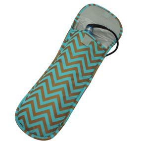 img 3 attached to Heat Resistant Cover Teal Bronze Chevron