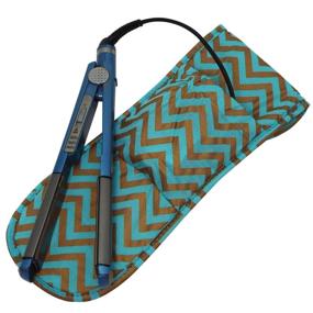 img 2 attached to Heat Resistant Cover Teal Bronze Chevron