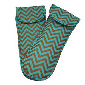 img 4 attached to Heat Resistant Cover Teal Bronze Chevron