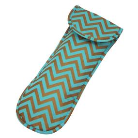 img 1 attached to Heat Resistant Cover Teal Bronze Chevron