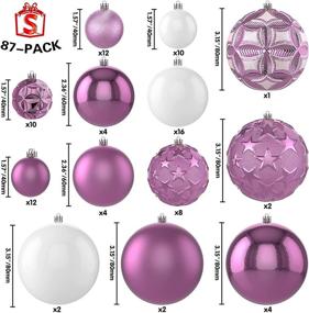 img 2 attached to Ideal lilac-themed Christmas Ball Ornaments Set for Shatterproof Holiday Decor