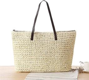 img 3 attached to Classic Concise Shoulder Exquisite Handwoven Women's Handbags & Wallets in Totes