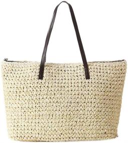 img 4 attached to Classic Concise Shoulder Exquisite Handwoven Women's Handbags & Wallets in Totes
