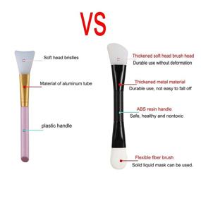 img 3 attached to 🖌️ GOLIKEE 2PCS Dual Sided Face Mask Brushes: Knife Shaped Silicone Brush for Makeup, Foundation, Mud, Clay & More (Black)