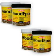 🏗️ woodepox epoxy wood replacement compound - abatron 2 kit, 12 oz (part a &amp; b) logo