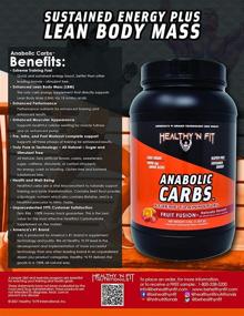 img 2 attached to Здоровое питание "Anabolic Carbs" от Healthy ‘N Fit: всероссийский фруктовый коктейль для экстремального роста мышц и набора силы.