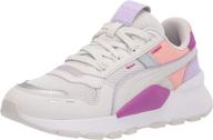 puma sneaker zinfandel gray violet unisex boys' shoes : sneakers logo