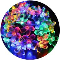 🌸 enchanting flower string lights: cherry blossom twinkle lights for indoor/outdoor décor, with 8 modes & memory function - perfect for christmas, patio, garden, and parties логотип